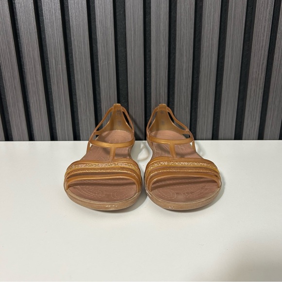Crocs Isabella bronze gold glitter sandals - Picture 2 of 7